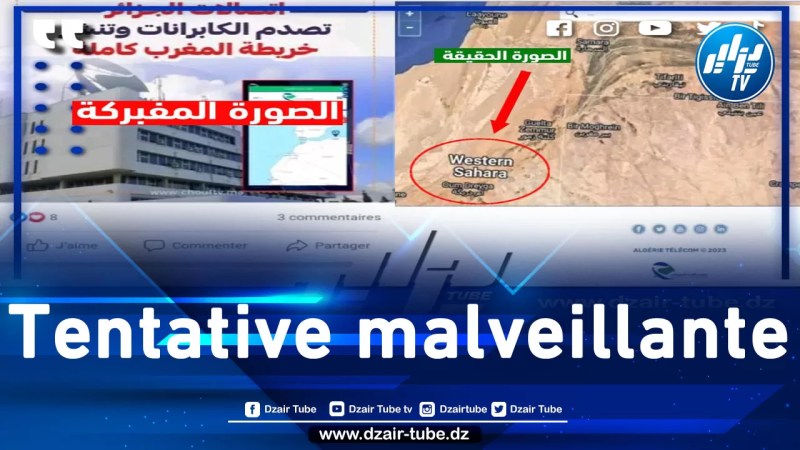 La carte fabriquée de Chouf TV du Makhzen suscite la controverse, l’unité algérienne reste inébranlable