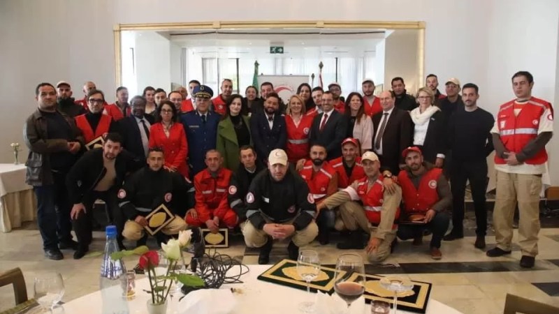 Algerian Red Crescent’s President honors rescue team following honorable performance in Syria