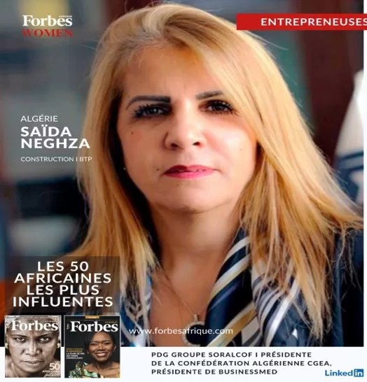 “Forbes Afrique” magazine: Saïda Neghza, among 50 most influential personalities in Africa