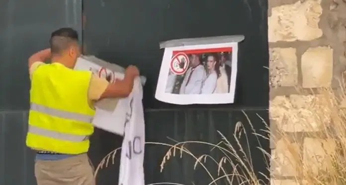 Lalla Salma’s picture features on banners of disgruntled Moroccans demonstrating in front of Mohammed VI’s palace in Paris