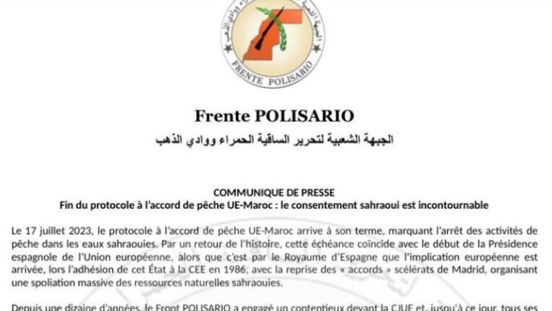End of the Plundering of Sahrawi Fishery Resources: The Polisario Front Renews its Commitment to Issue Direct Authorizations to European Fishermen