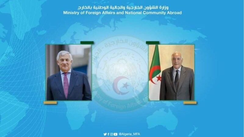 Algerian FM Attaf, Italian Counterpart Tajani Discuss Sahel Crisis and Migration in Phone Call