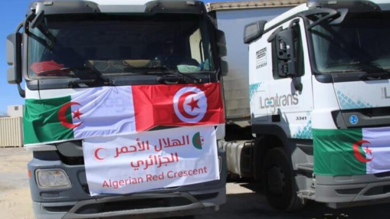 Algerian Red Crescent Sends 130 Tons of Aid to Tunisian Border Communities