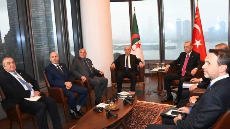 President Tebboune Holds High-Level Talks with Turkish President Erdogan at United Nations Headquarters in New York
