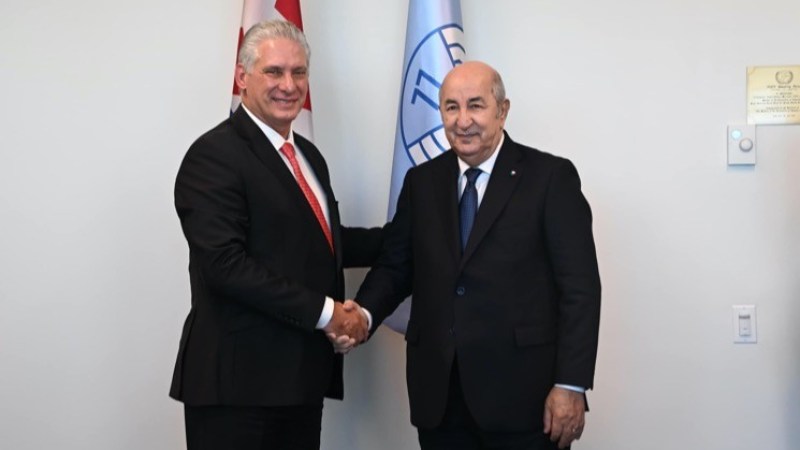 President Abdelmadjid Tebboune Engages in Diplomatic Talks with Cuban President Miguel Diaz-Canel in New York
