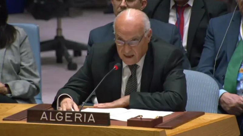 Algerian Foreign Minister Takes Strong Stand on Palestine at UN Security Council Meeting