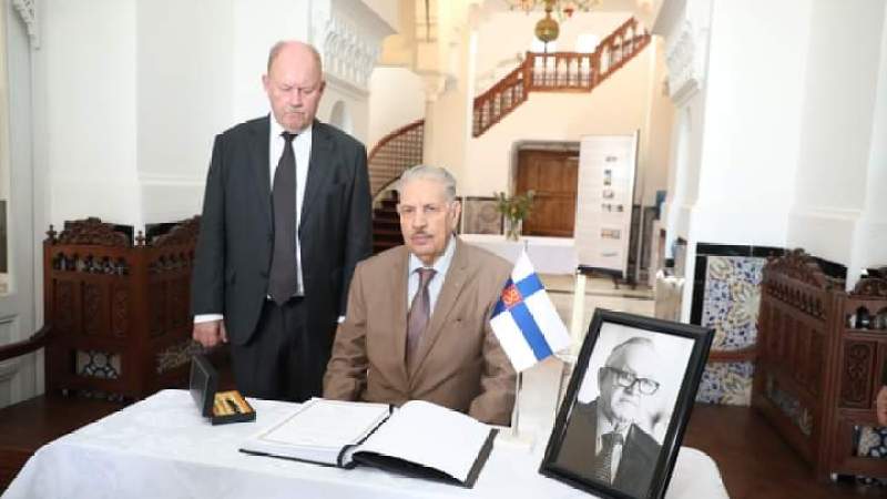 Former Finnish President Martti Ahtisaari: Salah Goudjil Signs Condolence Register