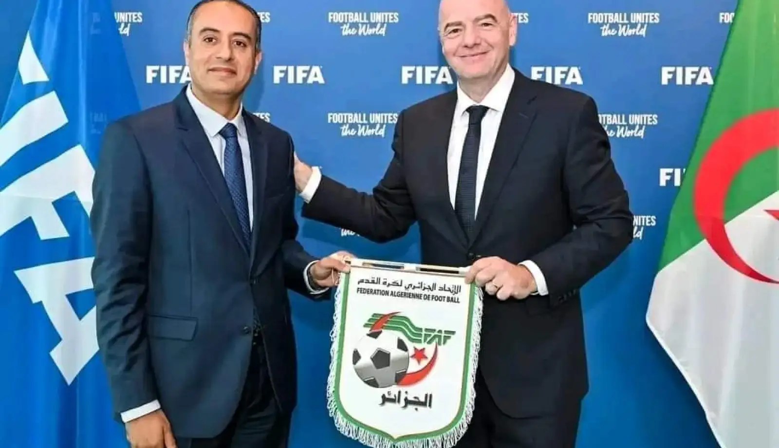 Walid Sadi, Gianni Infantino Discuss Thrilling Prospects for Algerian Football during Zurich Meeting (Video)