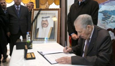 President Tebboune’s Representative, Salah Goudjil, Extends Condolences to Kuwait at Embassy