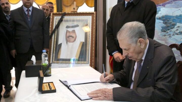 President Tebboune’s Representative, Salah Goudjil, Extends Condolences to Kuwait at Embassy