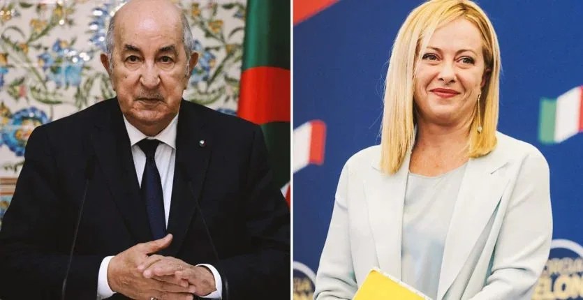 Algeria-Italy Relations Strengthened: President Tebboune Holds In-Depth Talks with Italian Prime Minister Giorgia Meloni
