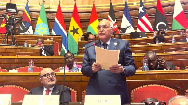 FM Attaf Highlights Algeria’s Five African Projects at Italy-Africa Summit