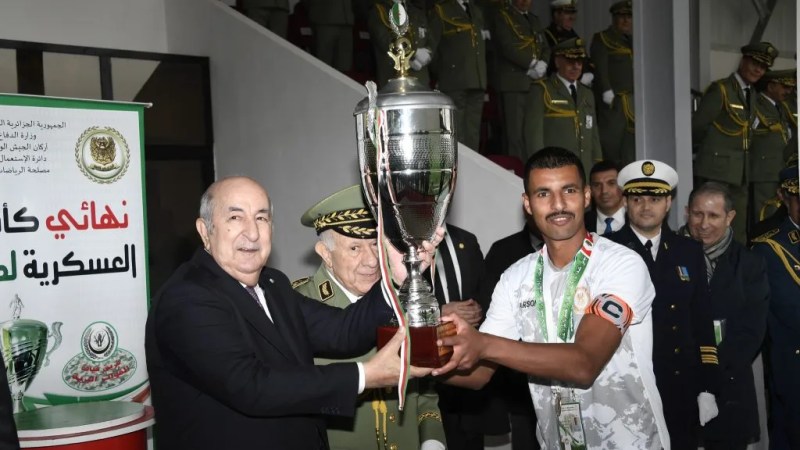 President Tebboune Awards Trophy at 51st Military Football Cup