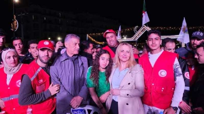 Algerian Red Crescent President Hamlaoui Joins Monumental Communal Iftar Spanning Across Algiers Downtown