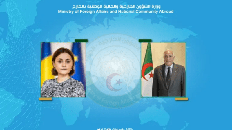 Ahmed Attaf Receives Phone Call from Romanian Counterpart