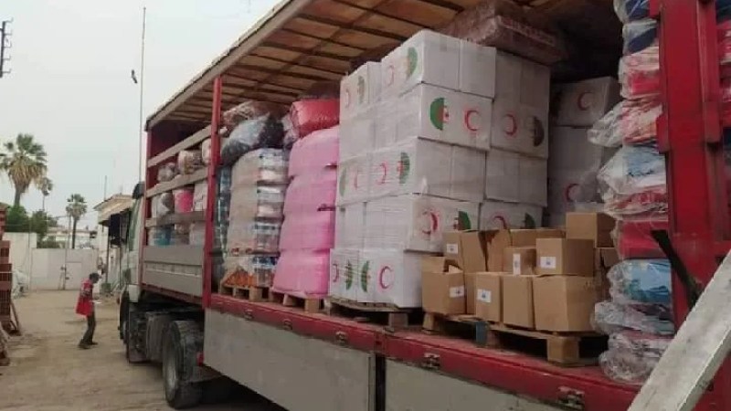 Algerian Red Crescent Sends Solidarity Convoy to Families Affected by Adverse Weather in Jijel