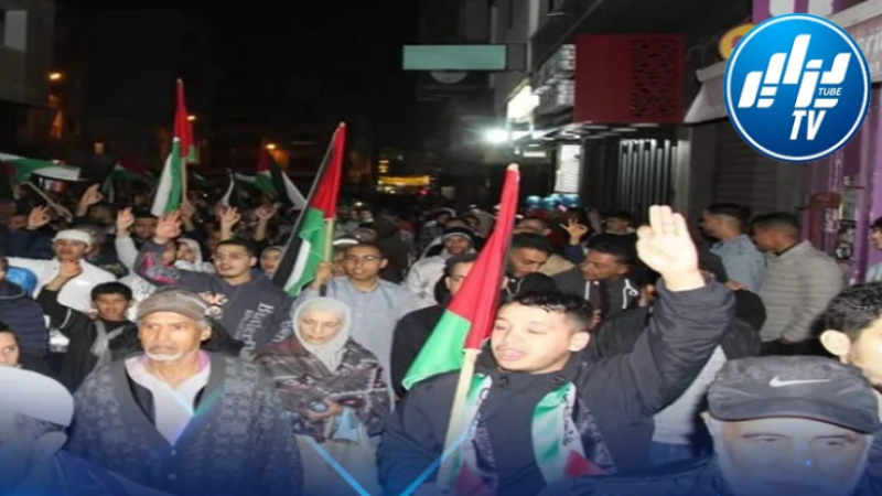 Moroccans Continue Protests Denouncing War Crimes and Starvation in Gaza, Demand End to Normalization