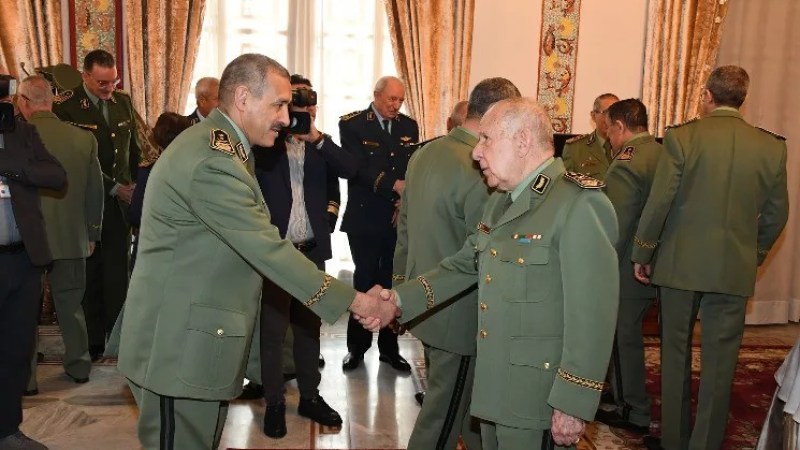 Chief of Staff of Algerian Army Chanegriha  Presides Over Eid Al-Fitr Well-Wishing Ceremony