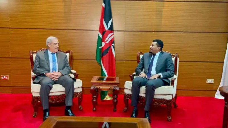 Algerian Premier Larbaoui arrives in Kenya