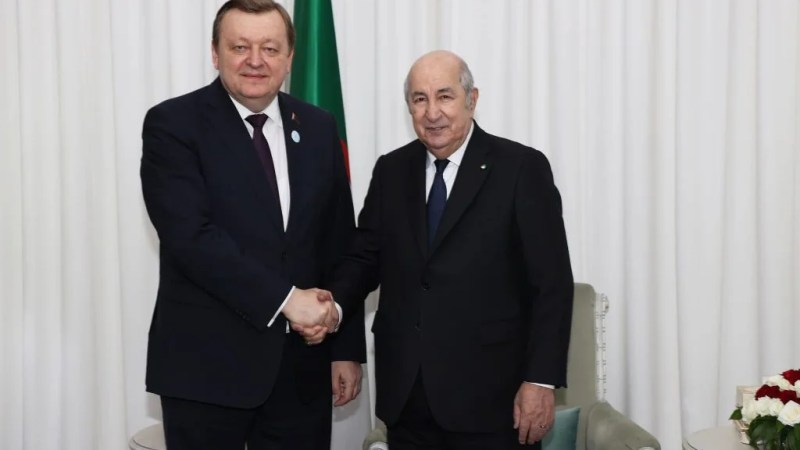 President Tebboune Meets Belarusian FM Sergei Aleinik in Algiers