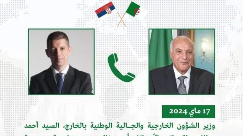 Algerian FM Attaf Engages in Diplomatic Dialogue with Serbian Counterpart