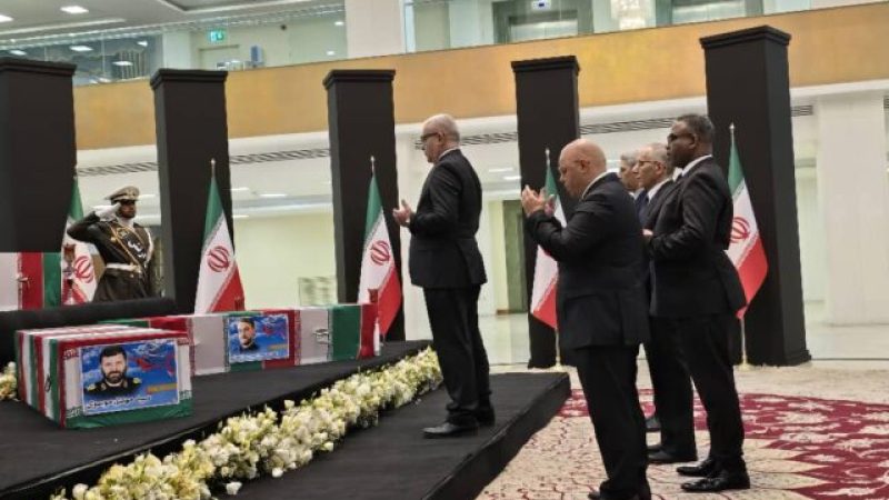 Algerian Parliament Speaker Pays Respects at Funeral of Iranian President Ebrahim Raisi