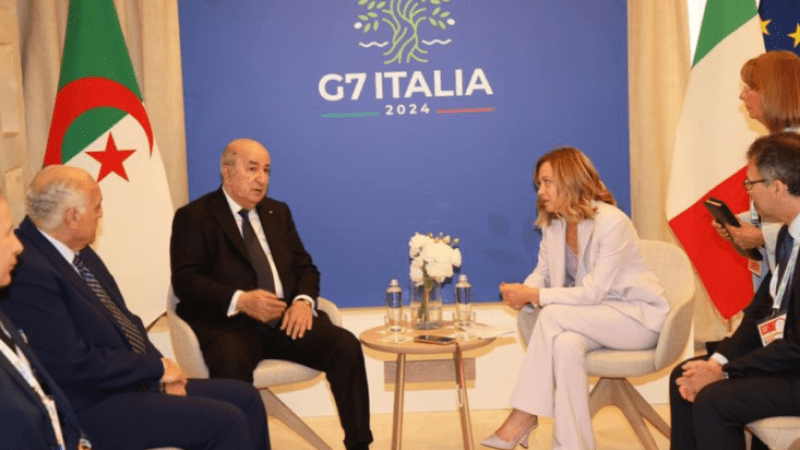 Algeria-Italy: Strategic Agreement Signed on the Sidelines of the G7 Summit
