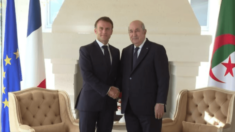President Tebboune Receives Macron in Bari, Italy