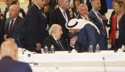 Algeria’s Resolute Stance: UAE President Mohammed bin Zayed Bends Towards Algerian President Tebboune at G7 Summit – Video