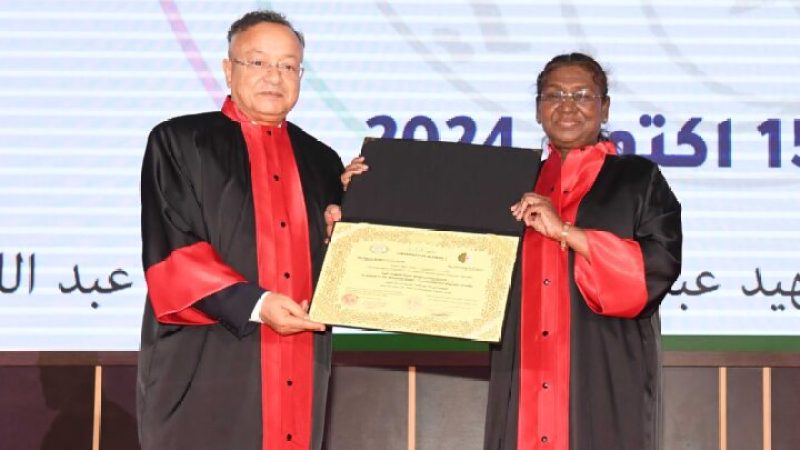 A Special Honor: President Droupadi Murmu Receives Honorary Doctorate from Sidi Abdellah Science & Technology Hub, University of Algiers 3