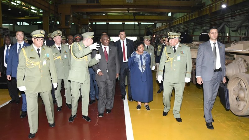 President Cyril Ramaphosa explores Algeria’s advanced military logistics as part of his historic state visit