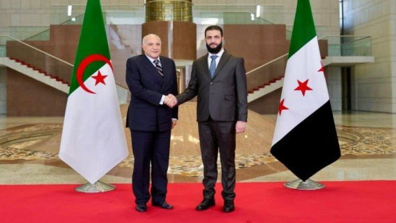 Algeria's FM Attaf Received by Syrian President Ahmed Al-Charaa in Damascus