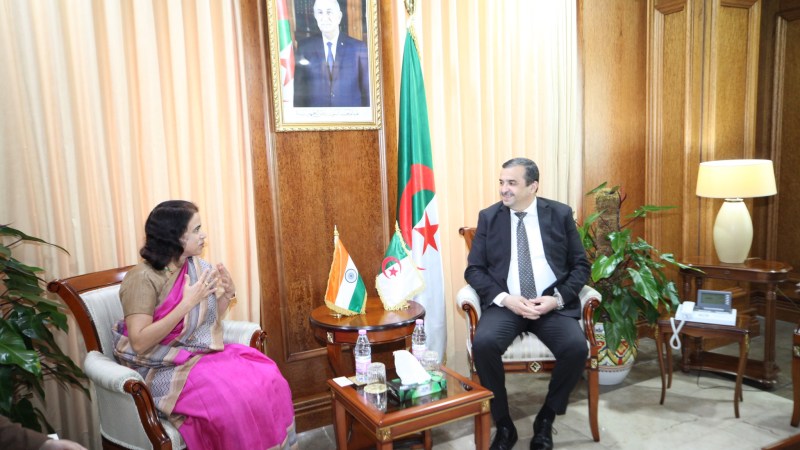 Minister of Energy, Mines, and Renewable Energies Receives Indian Ambassador to Algeria to Strengthen Strategic Bilateral Cooperation