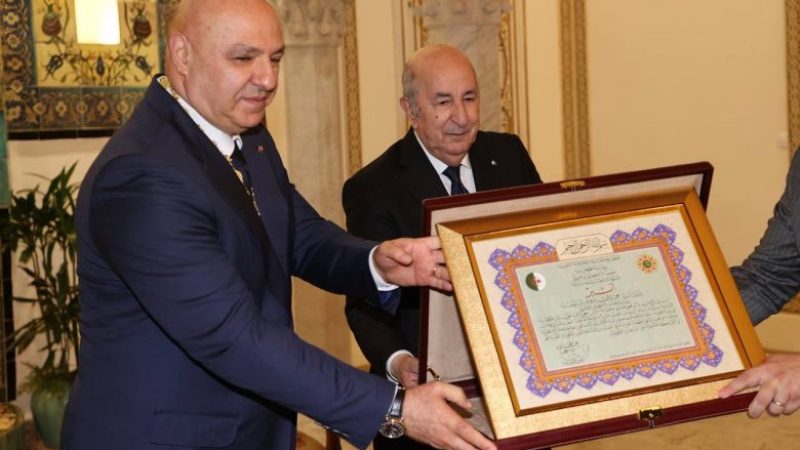 President Tebboune Awards the "Athir" Medal to Lebanese Counterpart Joseph Aoun in Recognition of Historic Bilateral Ties