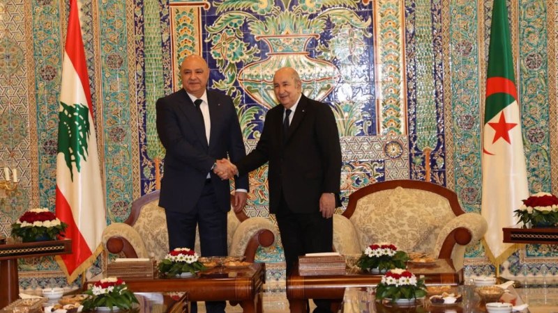 President Tebboune Holds Talks with His Lebanese Counterpart on Official Visit to Algiers