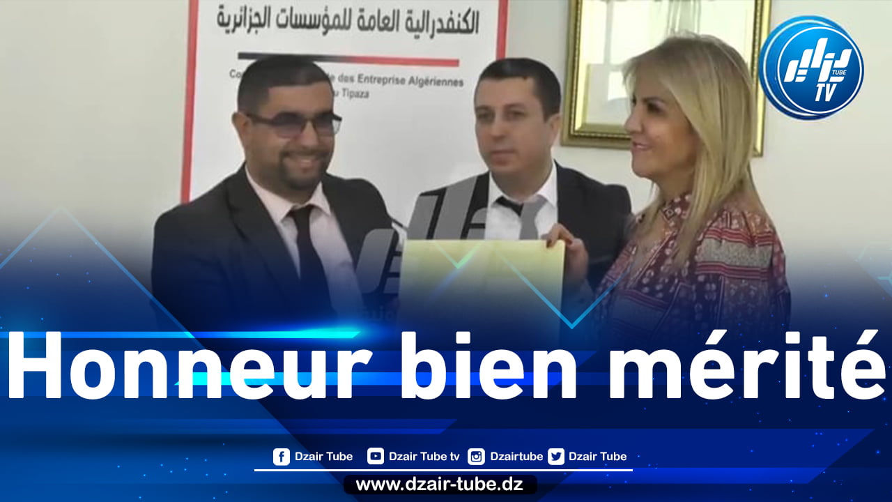 Saida Neghza honorée par le PDG du groupe Dzair Tube pour ses efforts considérables afin de soutenir le secteur des médias