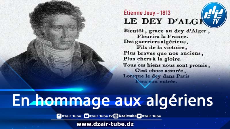 Dans son poème intitulé “Le Dey d’Alger” écrit en 1813, lorsque le poète français Étienne Jouy reconnaissait le rôle de l’Algérie pour sauver la France de la famine