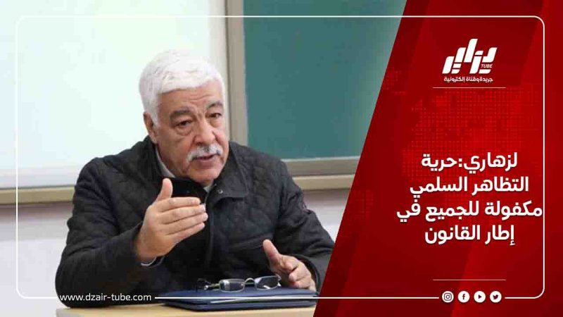 لزهاري:حرية التظاهر السلمي مكفولة للجميع في إطار القانون