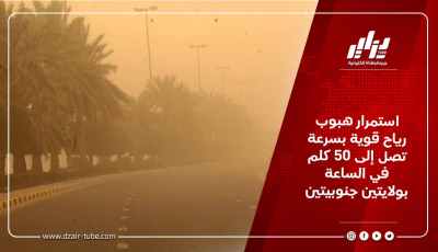 استمرار هبوب رياح قوية بسرعة تصل إلى 50 كلم في الساعة بولايتين جنوبيتين