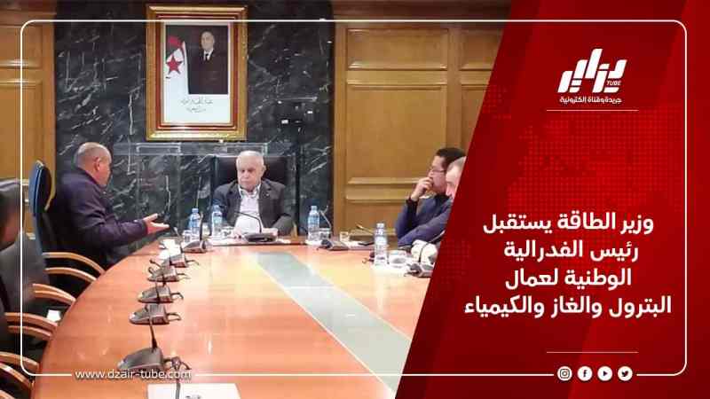وزير الطاقة يستقبل رئيس الفدرالية الوطنية لعمال البترول والغاز والكيمياء