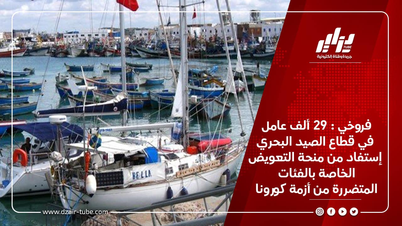 فروخي : 29 ألف عامل في قطاع الصيد البحري إستفاد من منحة التعويض الخاصة بالفئات المتضررة من أزمة كورونا