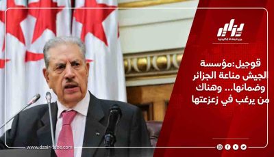 قوجيل:مؤسسة الجيش مناعة الجزائر وضمانها… وهناك من يرغب في زعزعتها