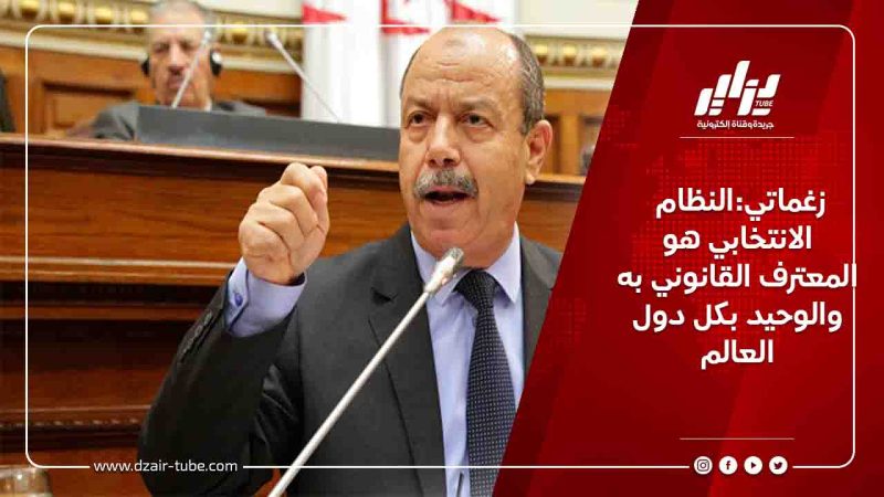 زغماتي:النظام الانتخابي هو المعترف القانوني به والوحيد بكل دول العالم