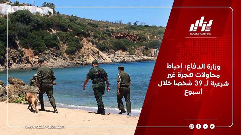 وزارة الدفاع: إحباط محاولات هجرة غير شرعية لـ 39 شخصا خلال أسبوع