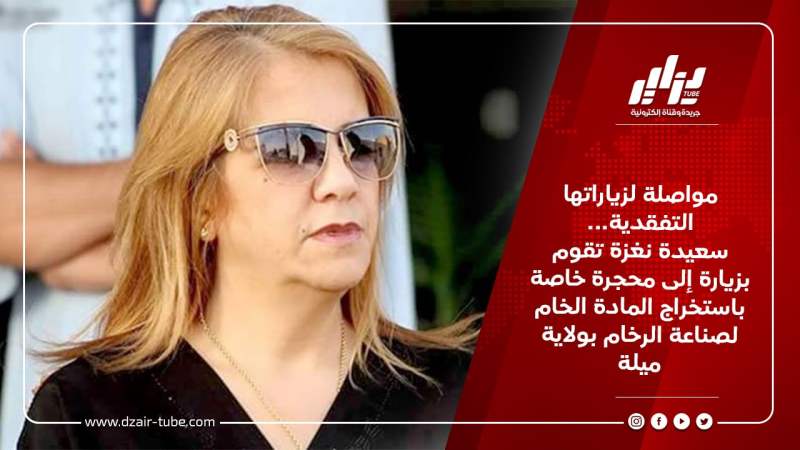 مواصلة لزياراتها التفقدية… سعيدة نغزة تقوم بزيارة إلى محجرة خاصة باستخراج المادة الخام لصناعة الرخام بولاية ميلة