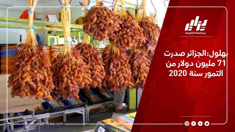 بهلول:الجزائر صدرت 71 مليون دولار من التمور سنة 2020