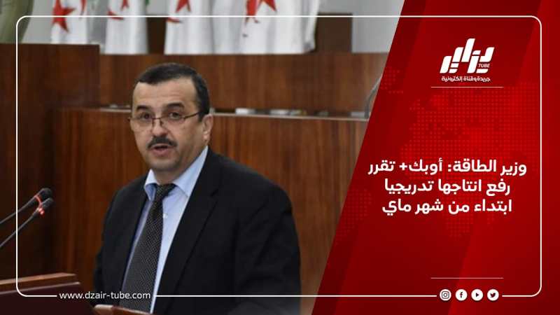 وزير الطاقة: أوبك+ تقرر رفع انتاجها تدريجيا ابتداء من شهر ماي