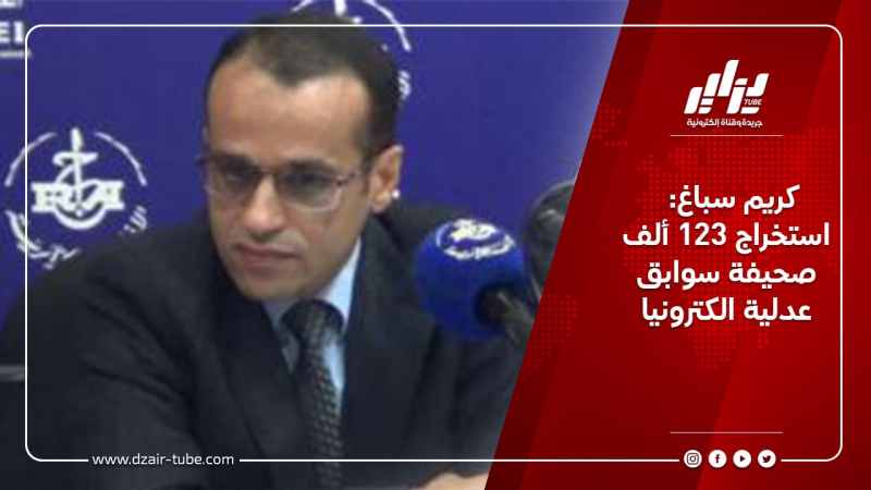 كريم سباغ: استخراج 123 ألف صحيفة سوابق عدلية الكترونيا