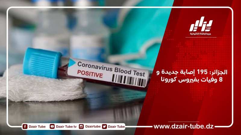 الجزائر: 195 إصابة جديدة و8 وفيات بفيروس كورونا