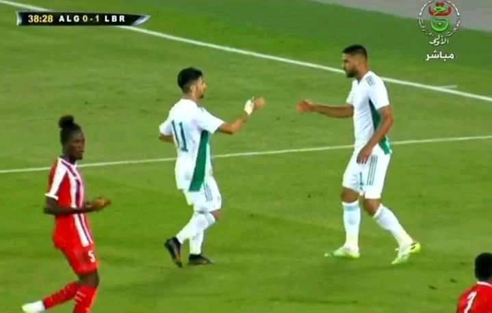 بالفيديو هدف عمورة الأول في شباك منتخب ليبيريا